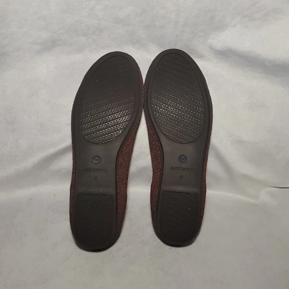 Rothy’s The Flat Women's Truffle Python Round Toe Ballet Brown Size 8